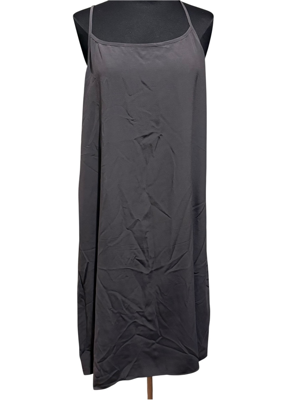 Eileen Fisher Women’s Charcoal Gray Midi Slip Dress